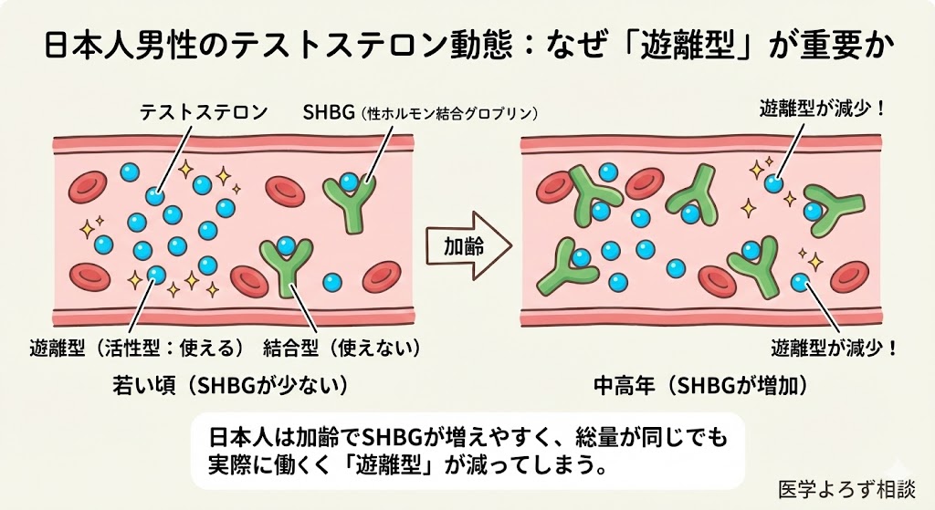 日本人男性のテストステロン動態とSHBG